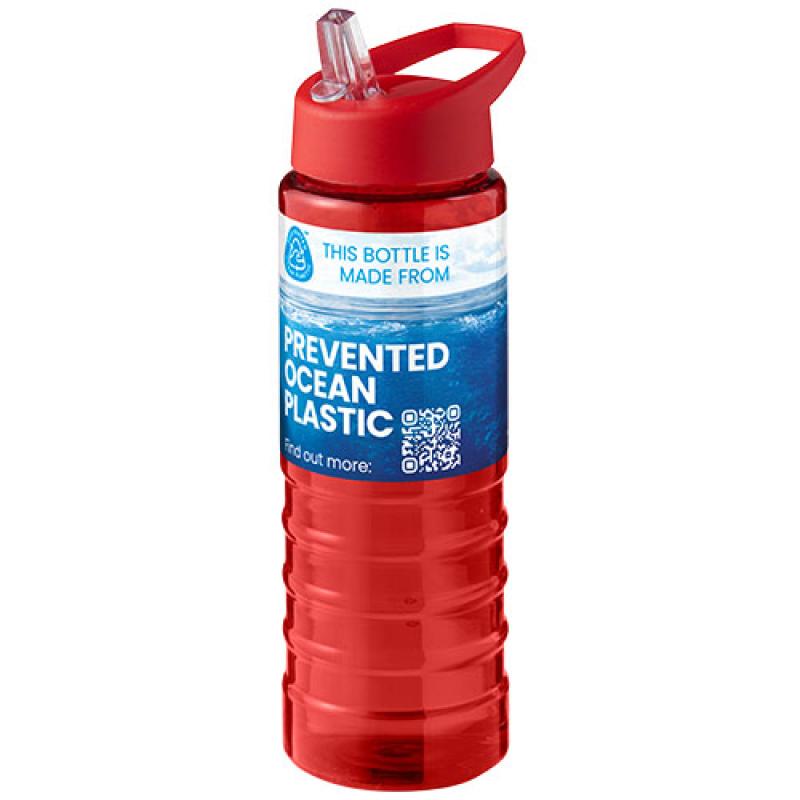 Bidón deportivo con tapa con boquilla de 750 ml "H2O Active® Eco Treble"