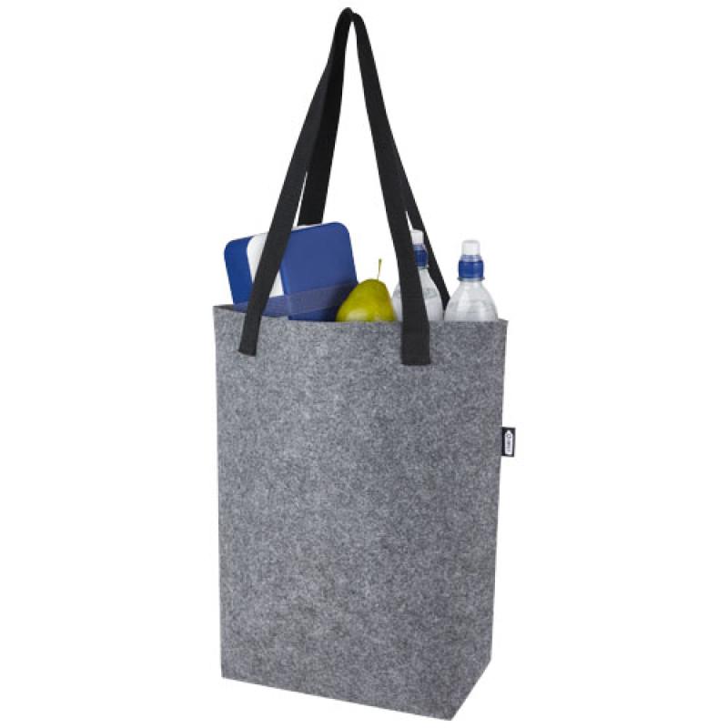 Bolsa Tote de fieltro reciclado GRS con fondo ancho de 12 L "Felta"