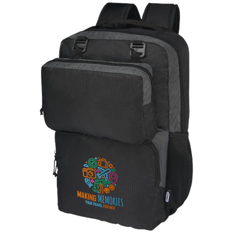 Mochila para portátil de 15" reciclada GRS en dos tonos de 14 L "Trailhead"