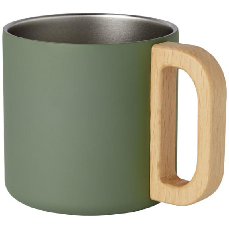 Taza de acero inoxidable reciclado con certificado RCS con aislamiento de cobre de 360 ml "Bjorn"