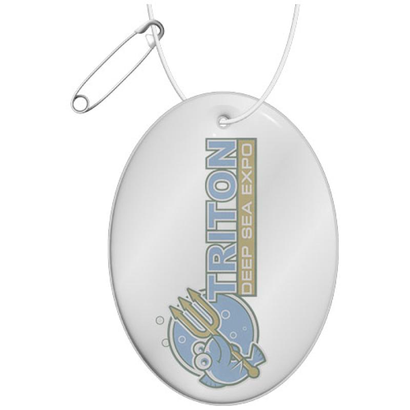 Colgante ovalado de PVC reflectante H-12 RFX™