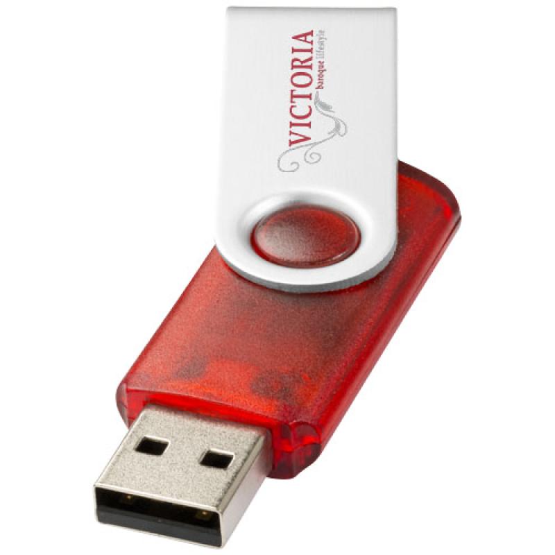 Memoria USB "Rotate" Translúcida