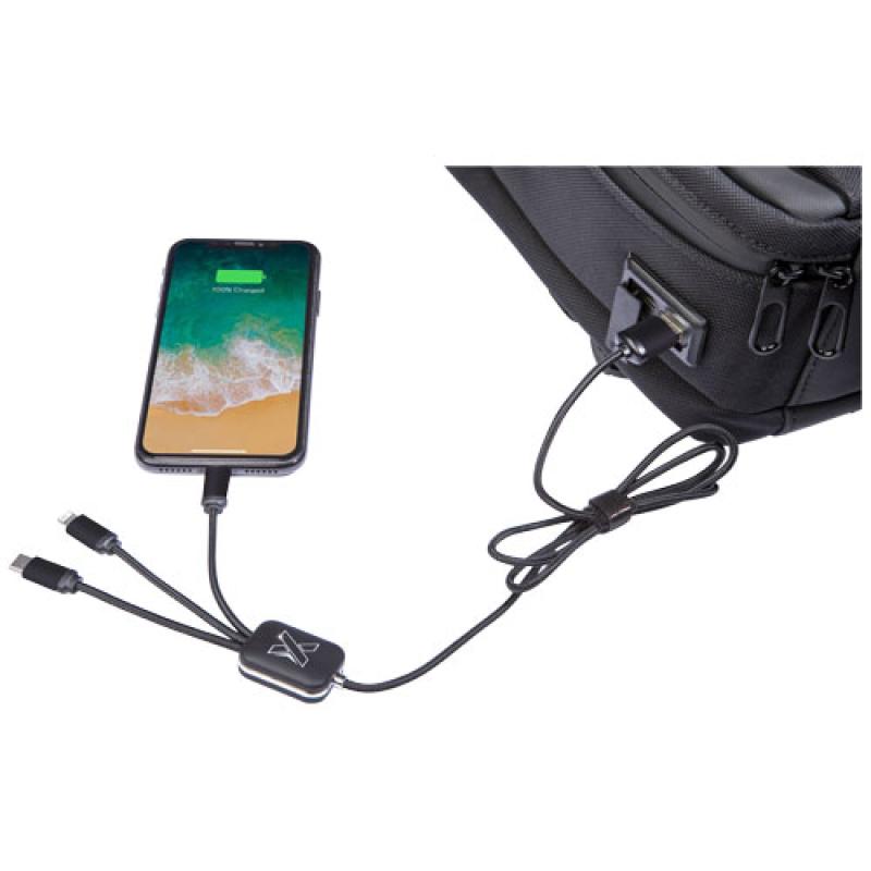 SCX.design Mochila de negocios con batería de 10 000 mAh L10