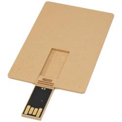 USB con forma de tarjeta de crédito rectangular biodegradable