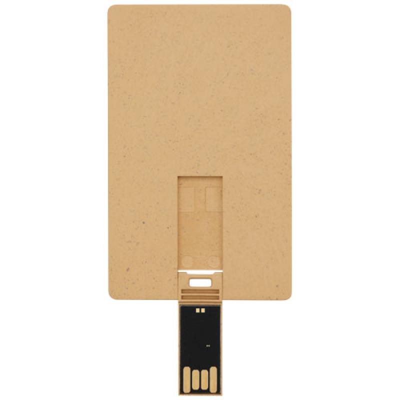 USB con forma de tarjeta de crédito rectangular biodegradable