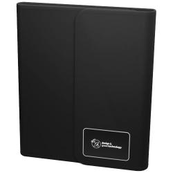 Libreta A5 con batería externa inalámbrica de 5 W y 4000 mAh y logotipo retroiluminado "SCX.design O18"