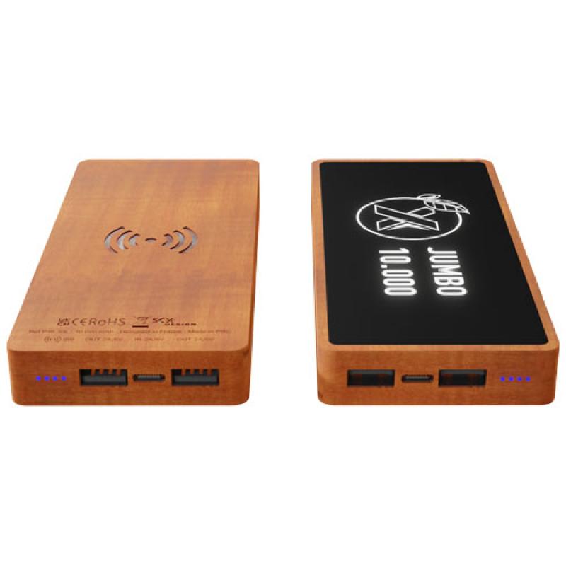 Batería externa inalámbrica de madera de 10 000mAh SCX "Design P46"