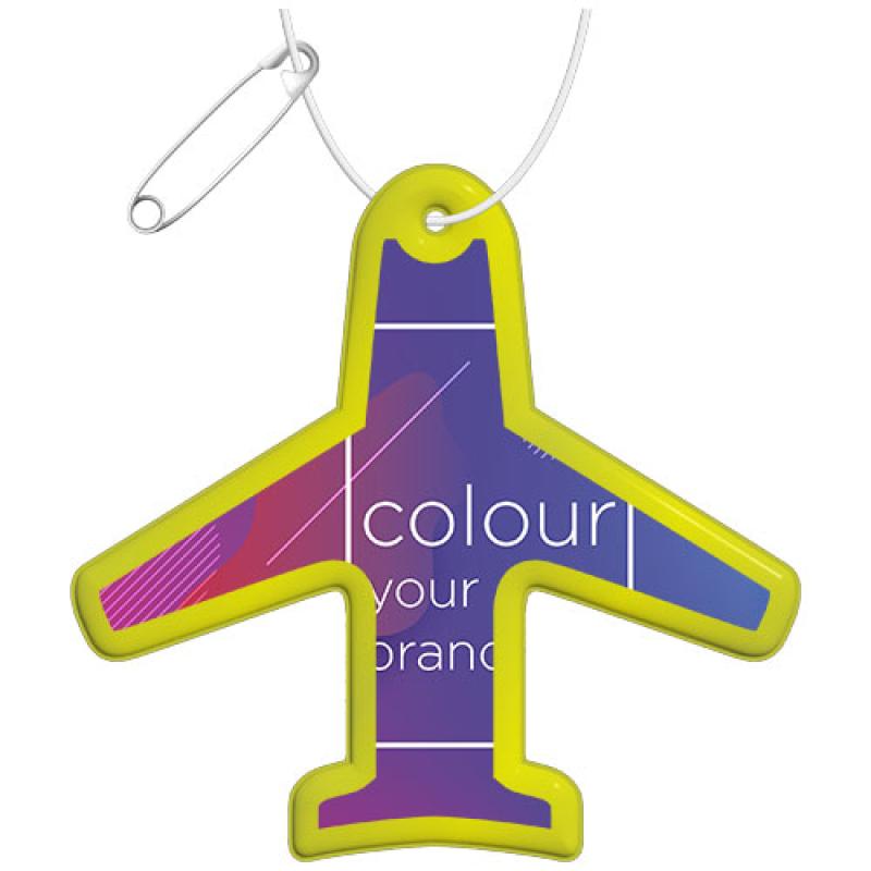 Colgante de PVC reflectante en forma de avión H-09 "RFX™"