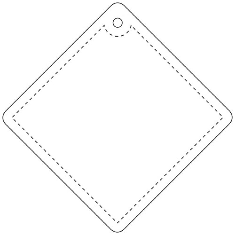Colgante de PVC reflectante en forma de diamante pequeño H-09 "RFX™"