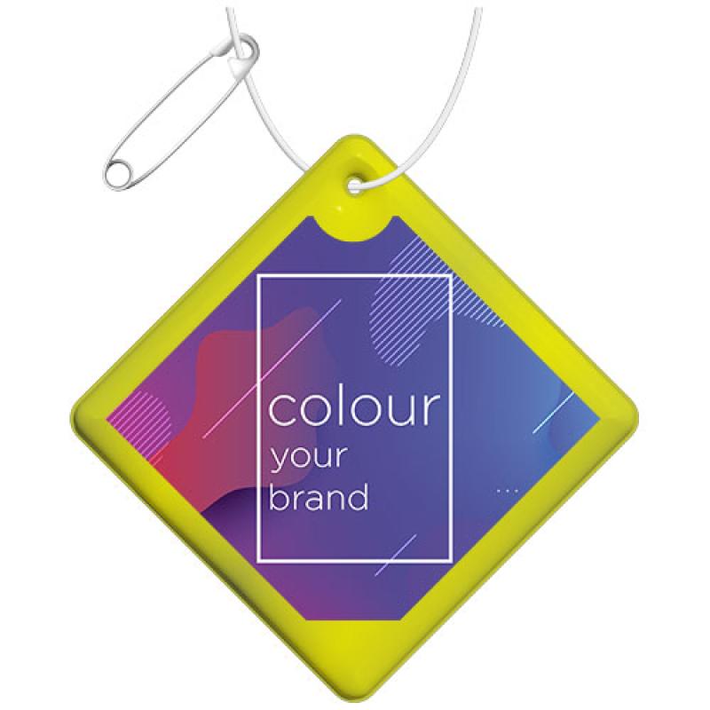 Colgante de PVC reflectante en forma de diamante pequeño H-09 "RFX™"