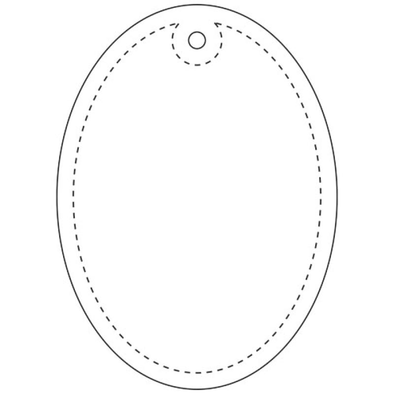 Colgante de PVC reflectante ovalado H-12 "RFX™"