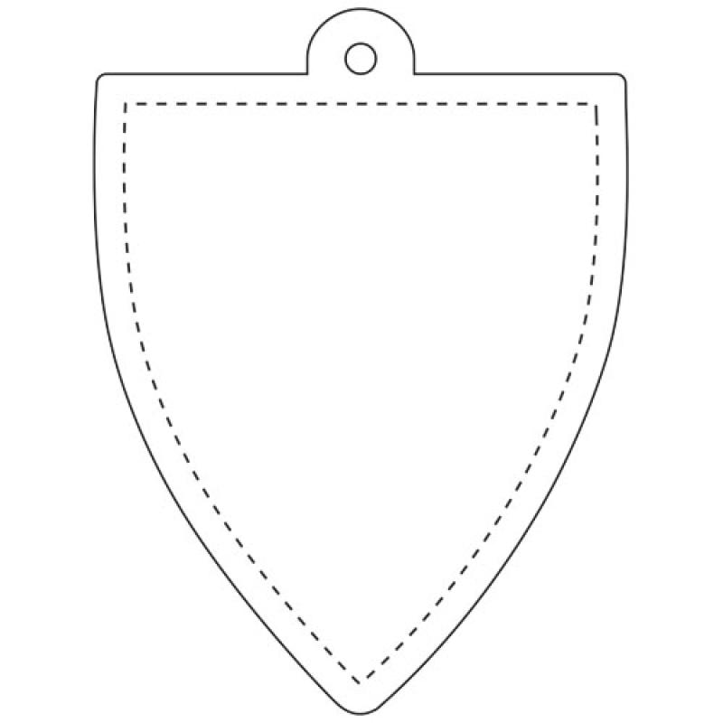 Colgante de PVC reflectante en forma de placa H-12 "RFX™"
