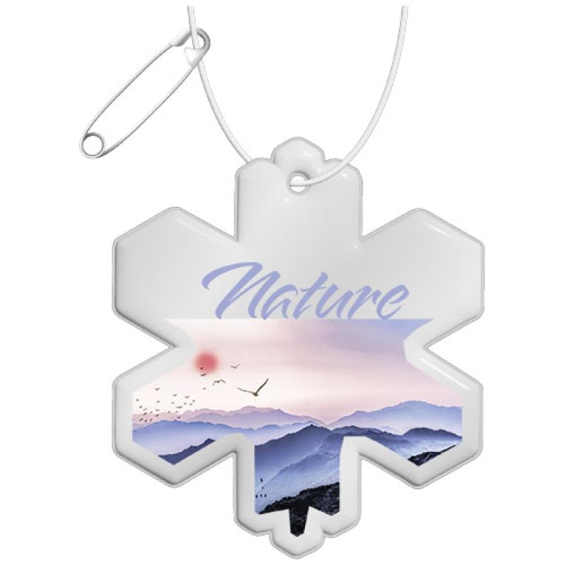 Colgante de PVC reflectante en forma de copo de nieve H-10 "RFX™"