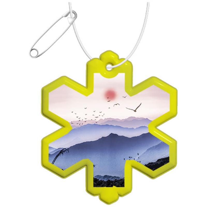 Colgante de PVC reflectante en forma de copo de nieve H-10 "RFX™"