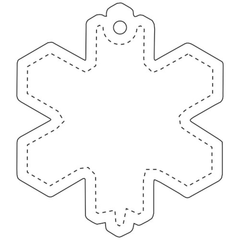 Colgante de PVC reflectante en forma de copo de nieve H-10 "RFX™"