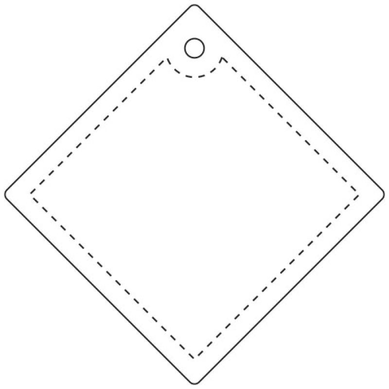 Colgante de PVC reflectante en forma de diamante grande H-20 "RFX™"