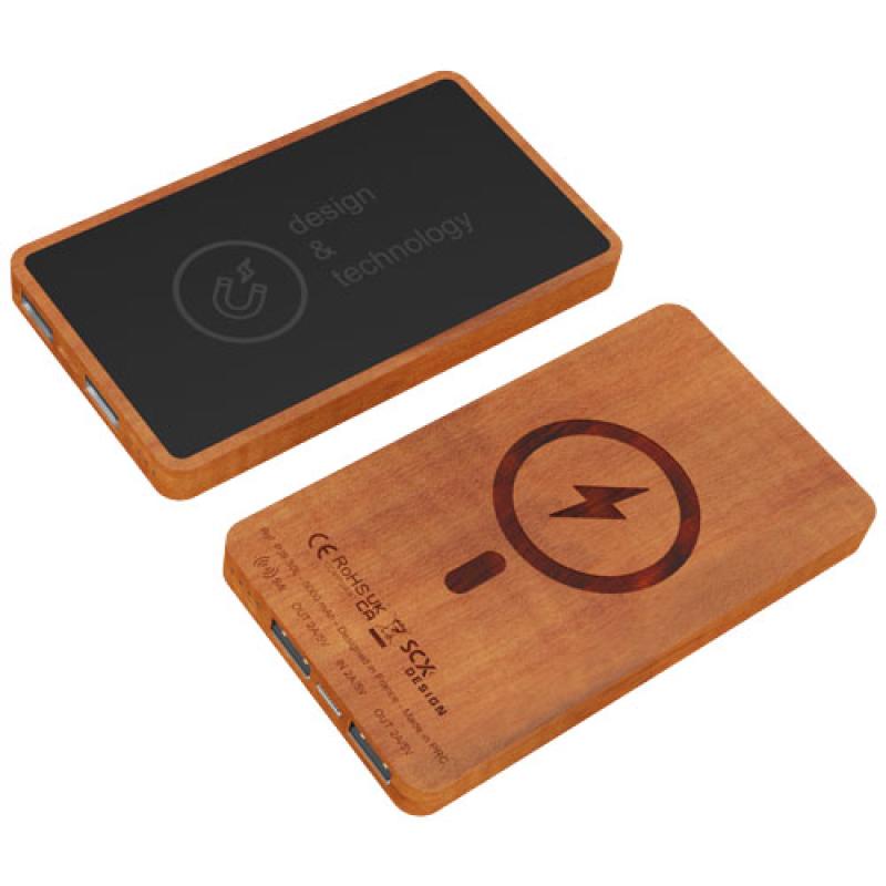 Batería externa inalámbrica magnética de 5000 mAh y 5 W "SCX.design P39"