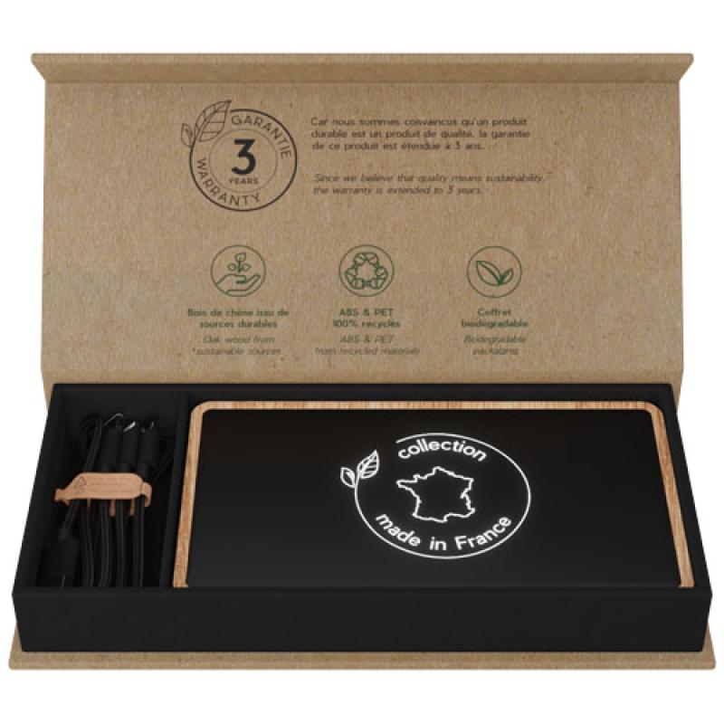 Batería externa inalámbrica de madera de 5000 mAh "SCX.design P34"