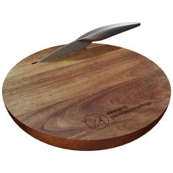 Set de tabla de cortar de madera y cuchillo "SCX.design K03"