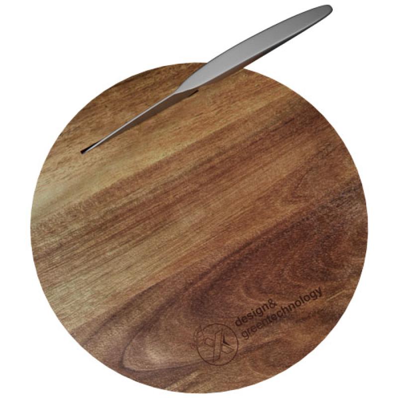Set de tabla de cortar de madera y cuchillo "SCX.design K03"
