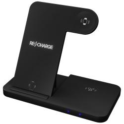 Base de carga inalámbrica 3 en 1 con soporte para teléfono "SCX.design W28"