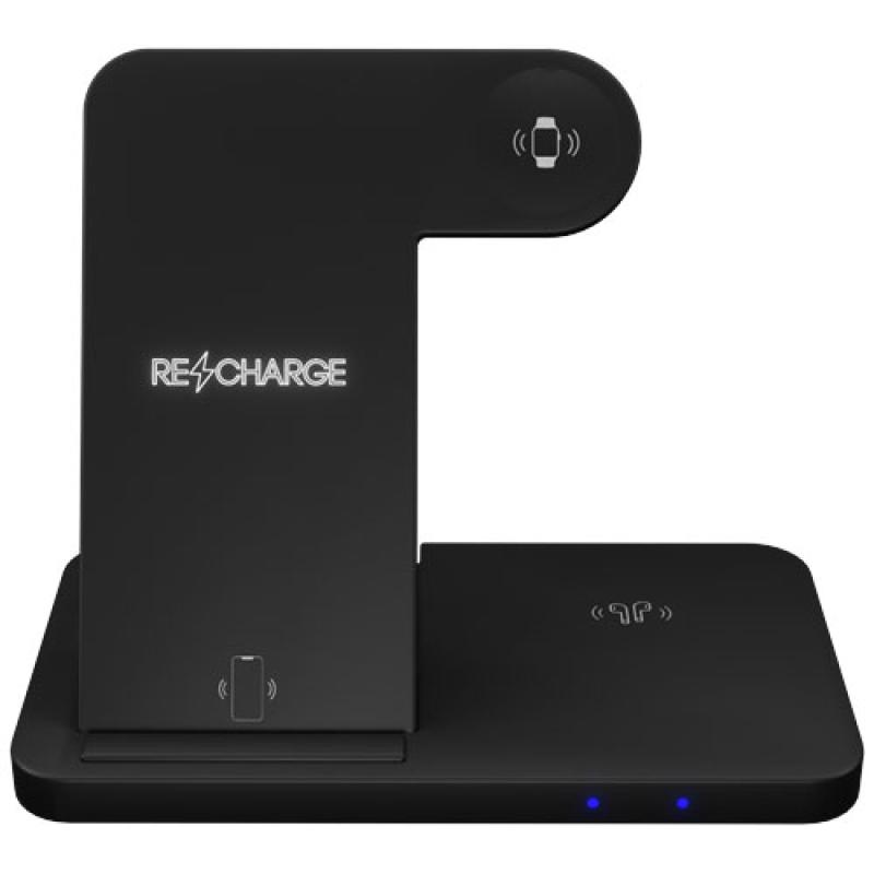 Base de carga inalámbrica 3 en 1 con soporte para teléfono "SCX.design W28"
