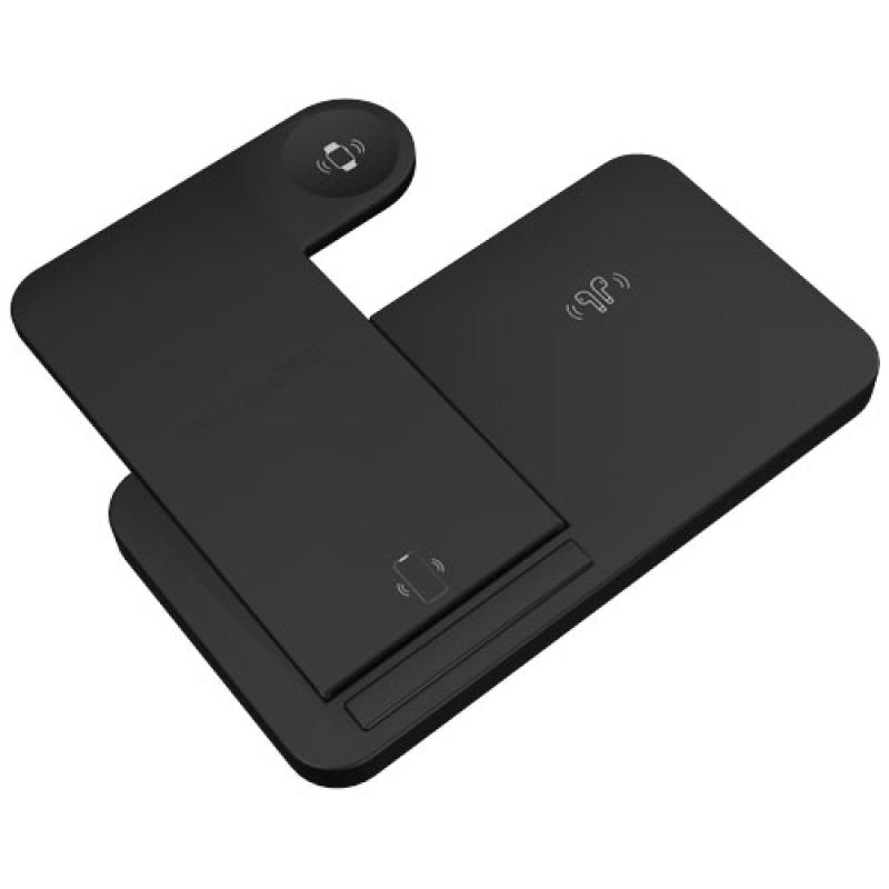 Base de carga inalámbrica 3 en 1 con soporte para teléfono "SCX.design W28"