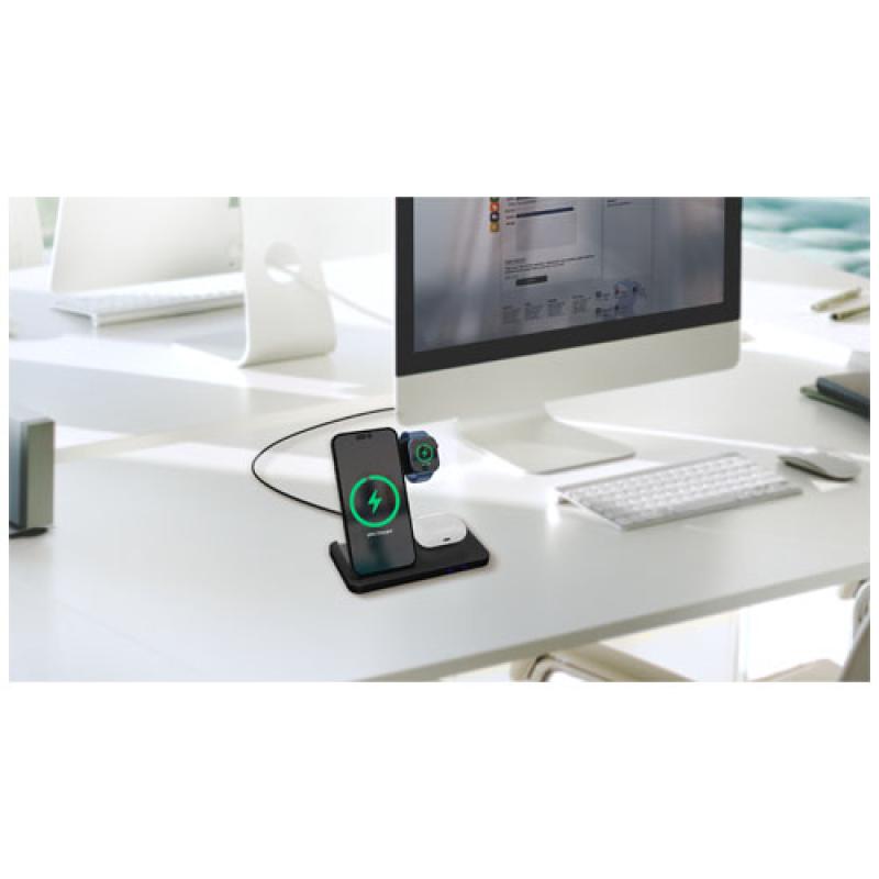 Base de carga inalámbrica 3 en 1 con soporte para teléfono "SCX.design W28"