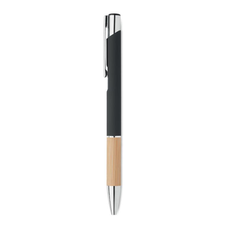 Bolígrafo aluminio con bambú