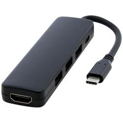 USB 2.0-3.0 con adaptador multimedia de plástico reciclado con puerto HDMI y certificación RCS  "Loop"