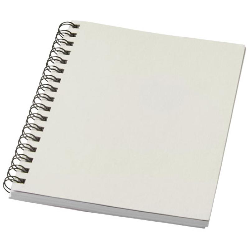 Cuaderno con espiral A6 a color de material reciclado "Desk-Mate®"