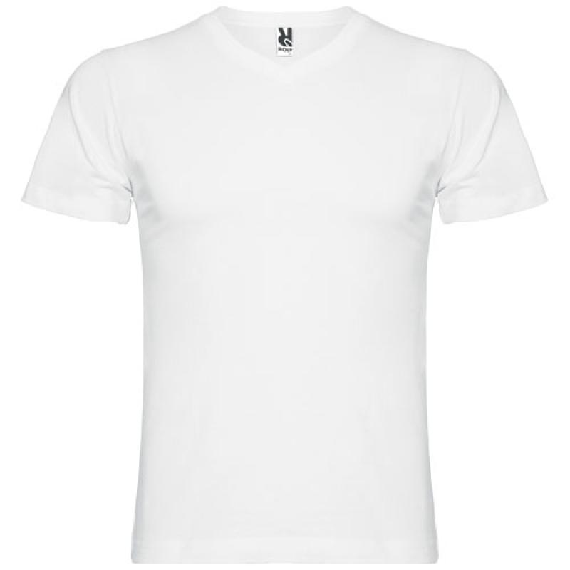 Camiseta de cuello de pico de manga corta para hombre "Samoyedo"