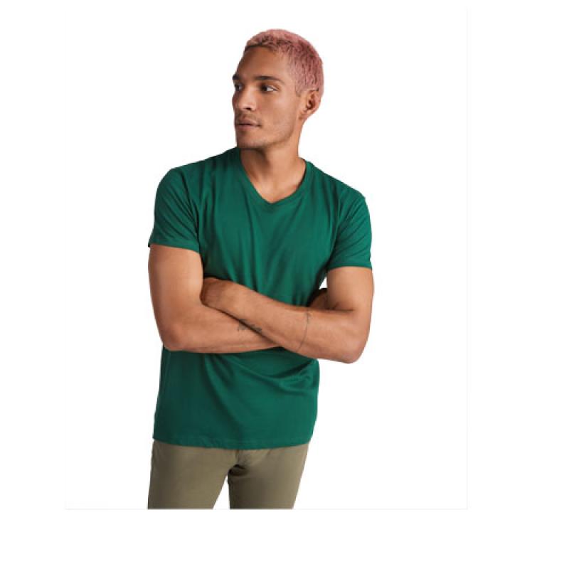 Camiseta de cuello de pico de manga corta para hombre "Samoyedo"